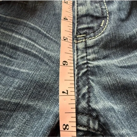 🌙 YMI JEANS Low-Rise Skinny Distressed Denim Size 3 👖 - Picture 9 of 14